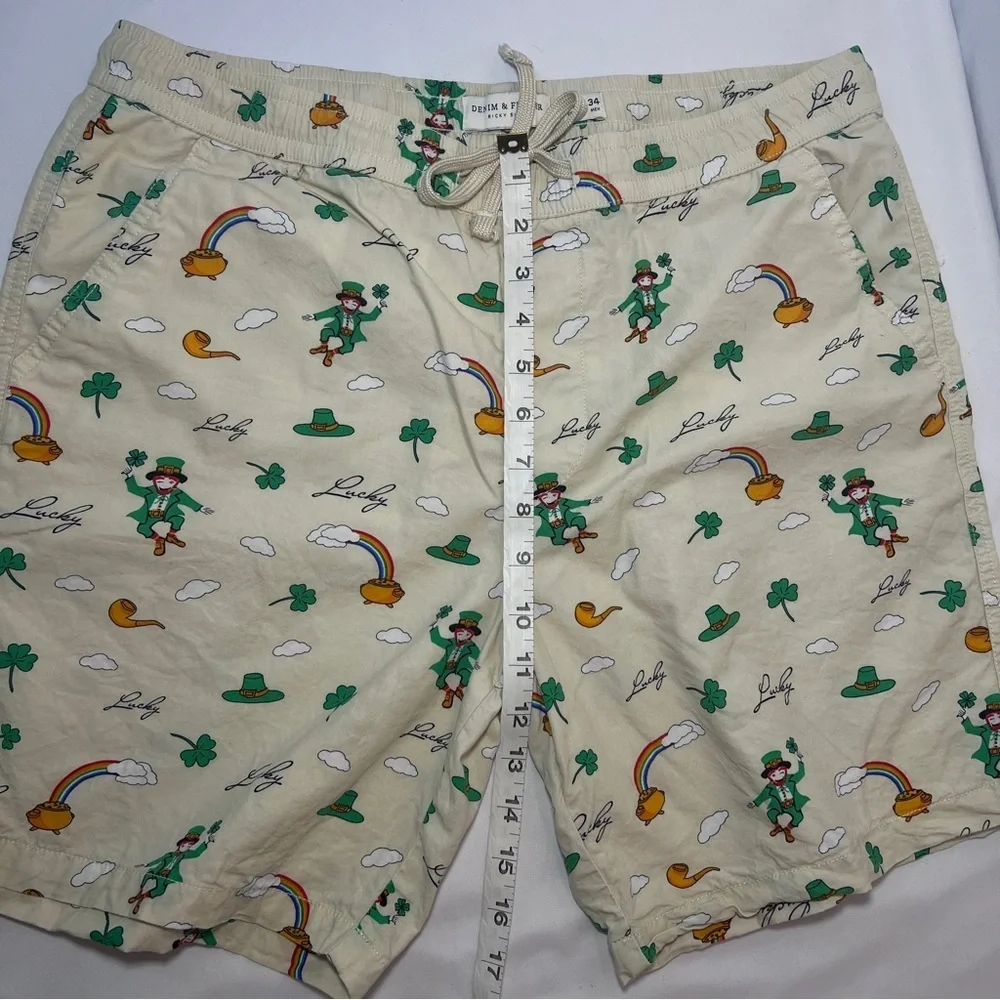 Denim & Flower  “Lucky” ☘️🌈 Shorts Size 35 - Picture 5 of 9